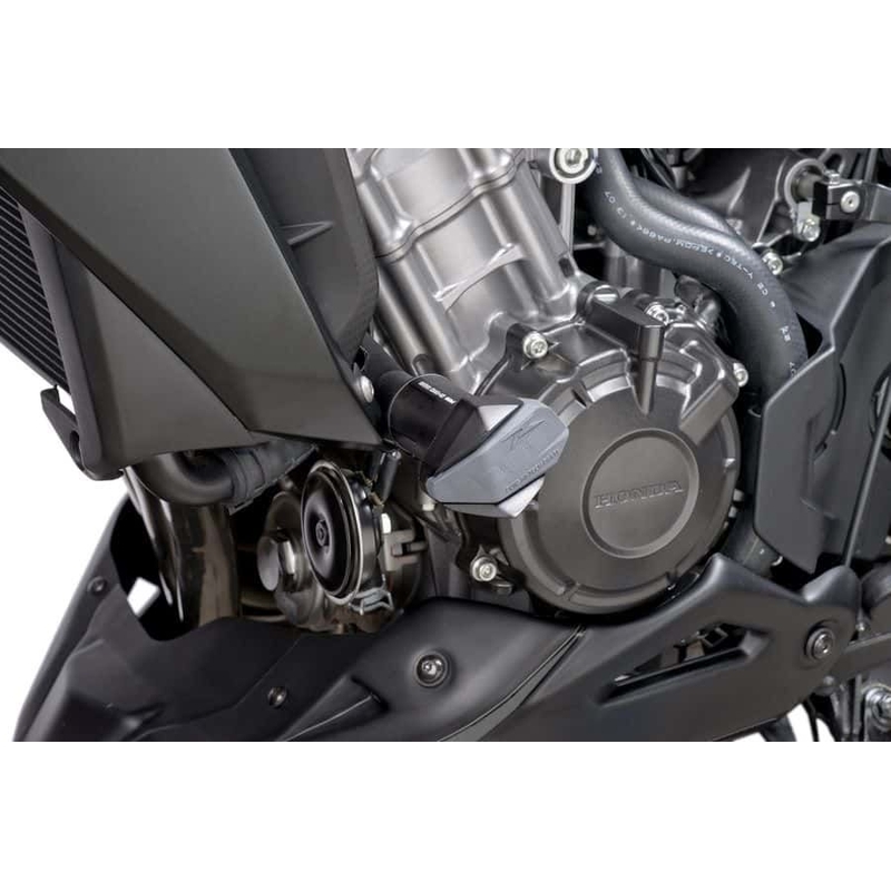Frame sliders PUIG R12 black with grey rubber