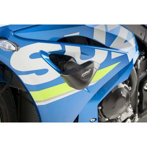 Frame sliders PUIG PRO 9370N black with grey rubber