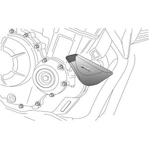 Frame sliders PUIG PRO 3158N black with grey rubber