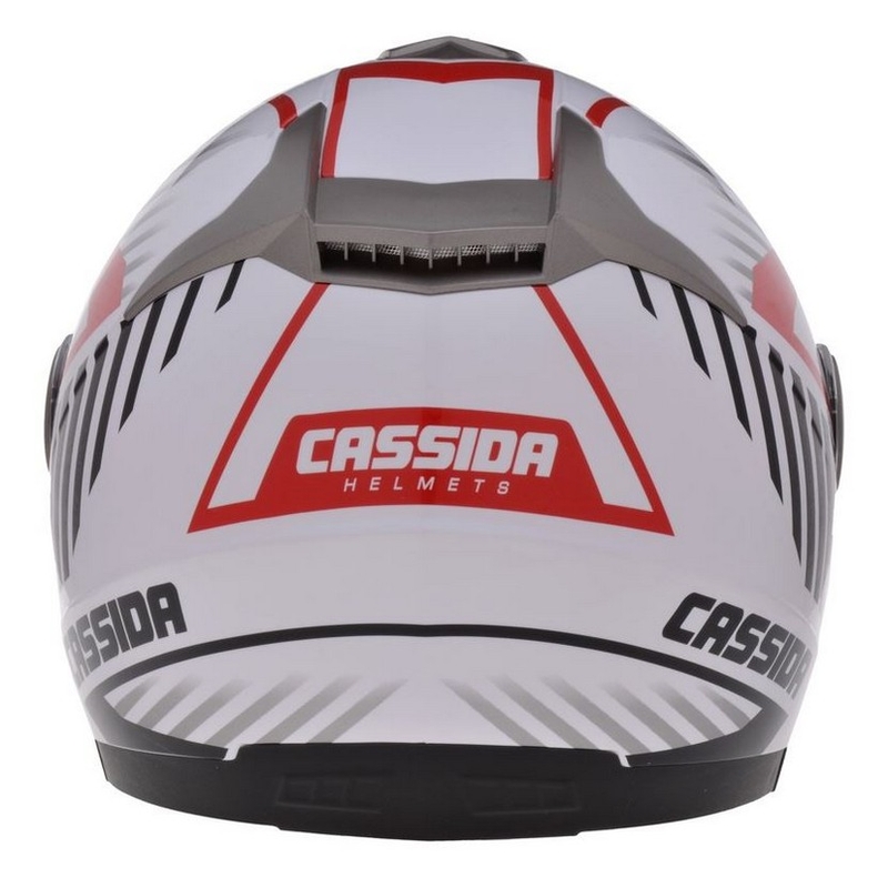 Cassida Magnum Motorradhelm schwarz-weiß-rot