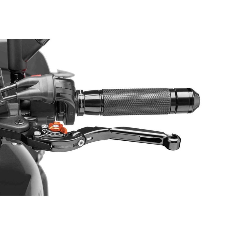 Kupplungshebel ohne Adapter PUIG extendable folding schwarz/orange