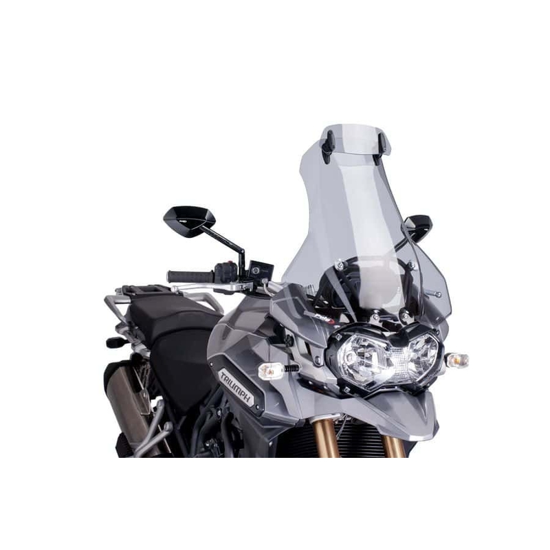 Windschutzscheibe PUIG TOURING WITH VISOR getönt für TRIUMPH Tiger 1200 Explorer / GT Explorer 2012-2015