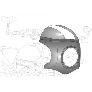 Ersatz Windschutzscheibe PUIG SEMI-FAIRING 9196N schwarz d 195mm