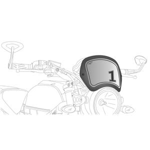 Ersatz PUIG FRONTAL PLATE 9229J schwarz matt