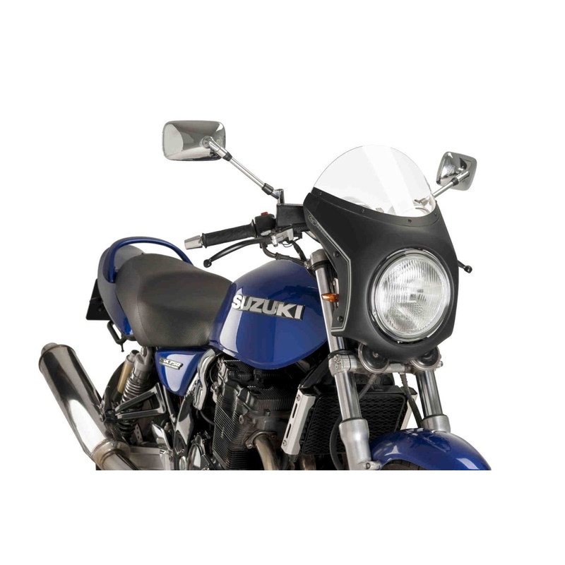 Windschirm UNI PUIG SEMI-FAIRING schwarz matt transparent