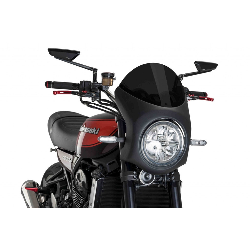 Windschirm PUIG SEMI-FAIRING schwarz matt dunkel getönt