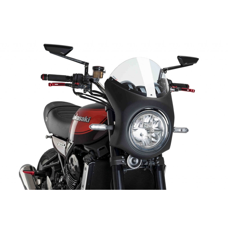 Windschirm PUIG SEMI-FAIRING schwarz matt transparent