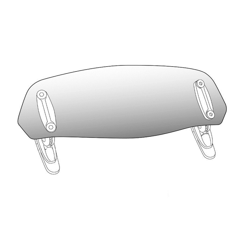 Multiadjustable visor PUIG clip-on transparent