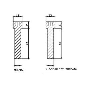 Spiegeladapter PUIG ADAPTER M10/150 RIGHT/LEFT REAR MIRROR HI-TECH B 9983N schwarz to handlebar