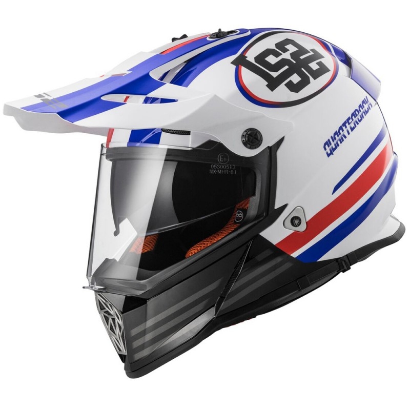 Helm LS2 MX436 Pioneer Quarterback weiß-rot-blau