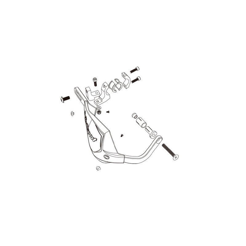 Handguard POLISPORT TOUQUET mit Montagesatz universal weiß