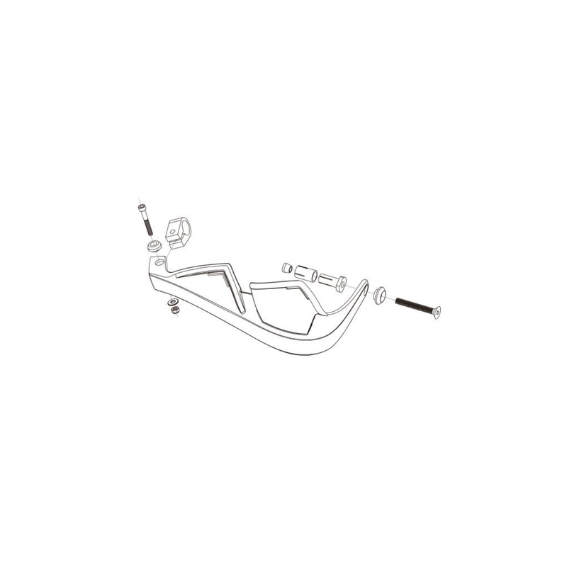 Handguard POLISPORT EVOLUTION INTEGRAL with mounting kit (?22 mm) rot CR 04