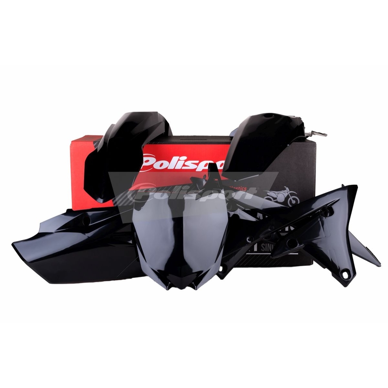 Satz Kunststoffteile POLISPORT schwarz für YAMAHA YZ 250 F 2014-2018, YAMAHA YZ 450 F 2014-2017