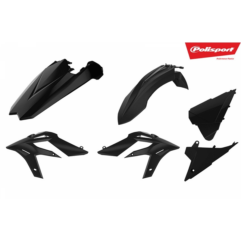 Satz Kunststoffteile POLISPORT schwarz für BETA Xtrainer 250 2015-2019, BETA Xtrainer 300 2015-2019