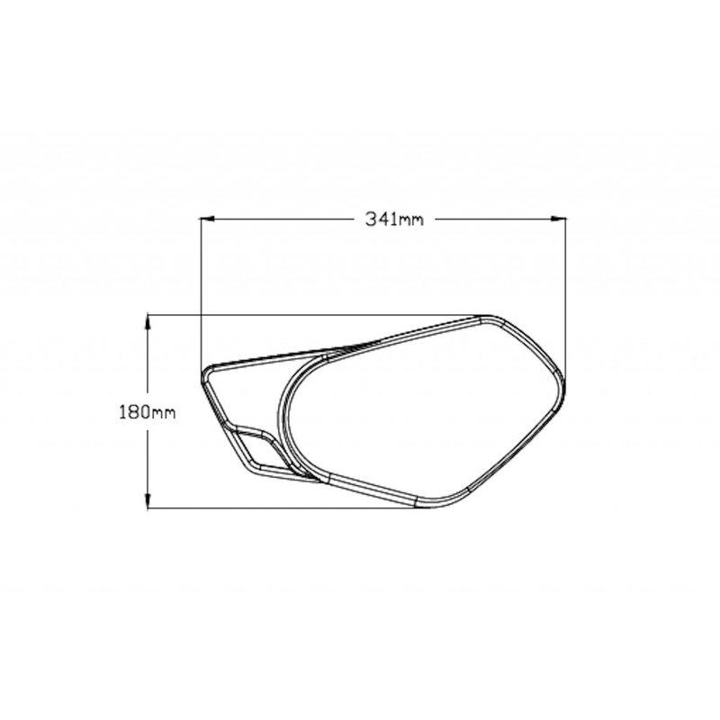 Seitliche Nummernschilder PUIG RETRO schwarz matt without supports