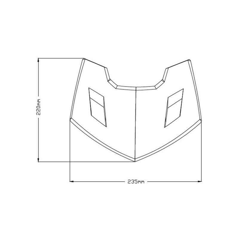 Frontal cover PUIG schwarz matt