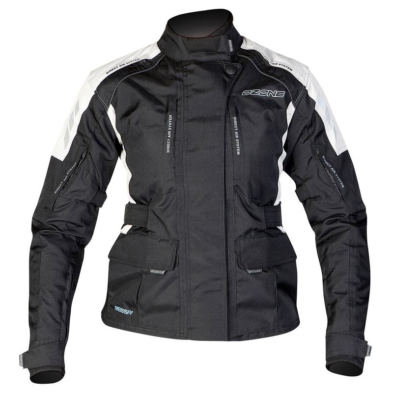 Women's Moto Jacket Ozone Tour schwarz-grau Ausverkauf