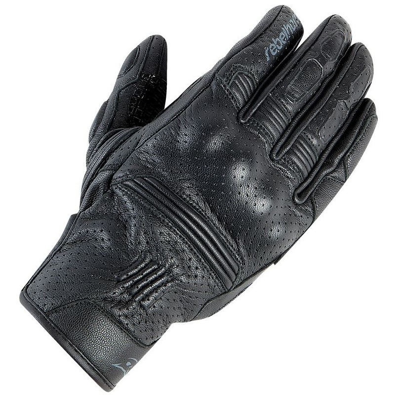 Motorradhandschuhe Rebelhorn Thug Pro Perforiert Schwarz Ausverkauf