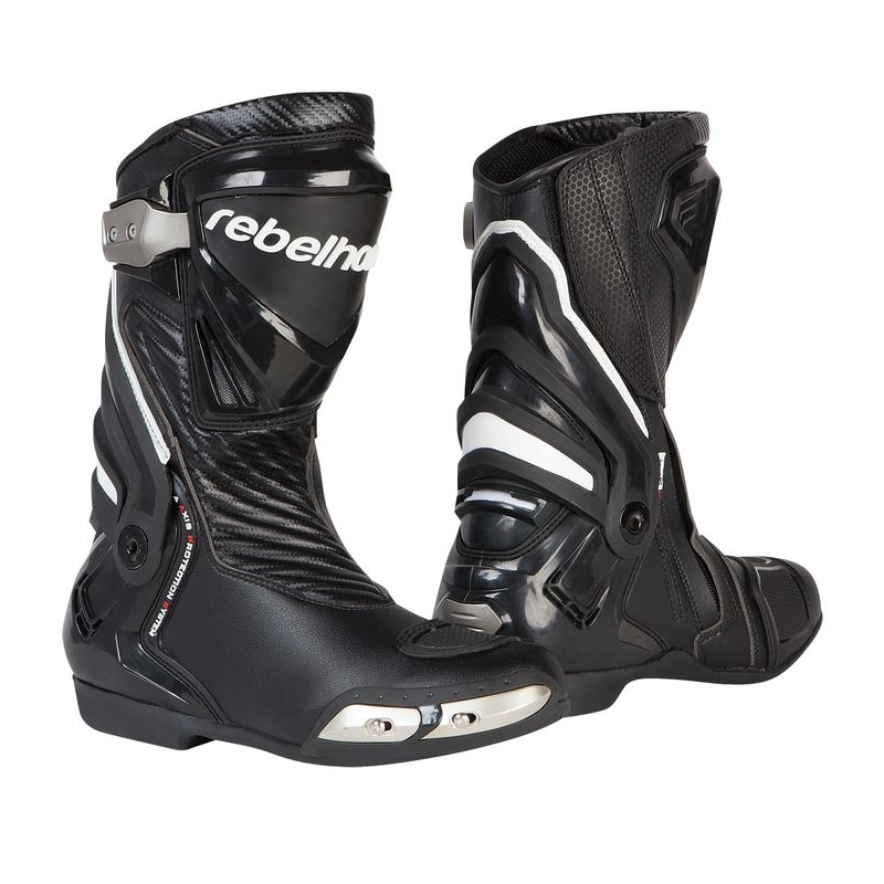 Rebelhorn Rival Schwarz Motorradstiefel Ausverkauf