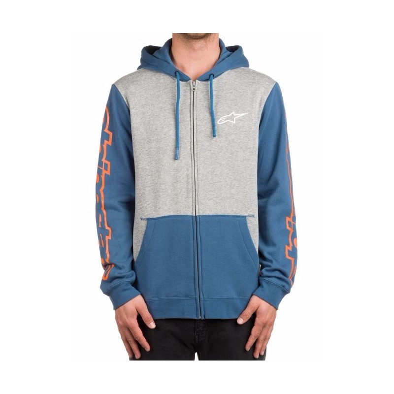 Alpinestars Maschine Fleece Sweatshirt grau-blau Ausverkauf