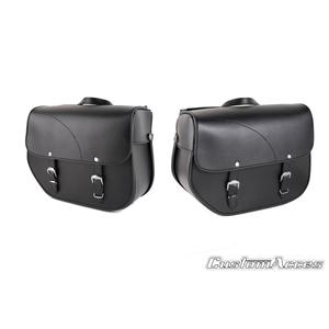 Leder-Satteltasche CUSTOMACCES SANT LOUIS APS001N schwarz Paar