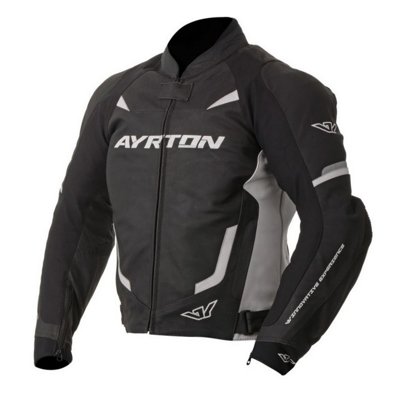 Ayrton Evoline schwarz und weiß Motorrad Jacke Ausverkauf