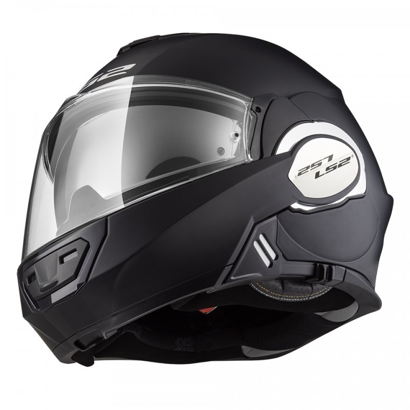 Klappbarer Motorradhelm LS2 FF399 Valiant glänzend schwarz Ausverkauf