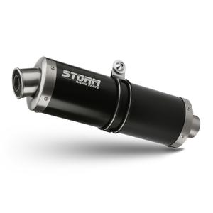 2 Auspuffendstücke STORM OVAL A.005.LX1B Steel black