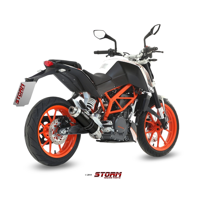 Auspuff komplett 1x1 STORM GP Steel black für KTM Duke 390 2013-2016