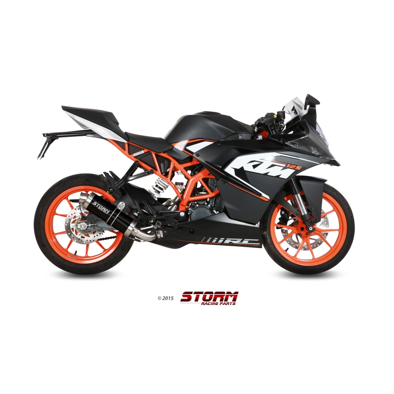 Auspuff komplett 1x1 STORM GP Steel black für KTM RC 125 2014-2016