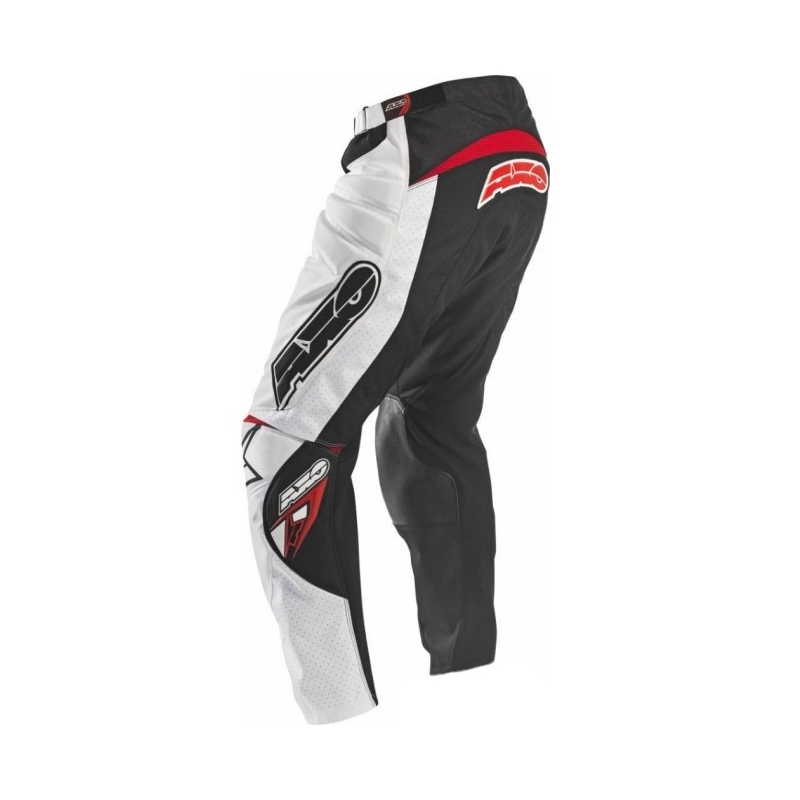 Motocross-Hose AXO Motion 4 weiß-schwarz-rot Ausverkauf
