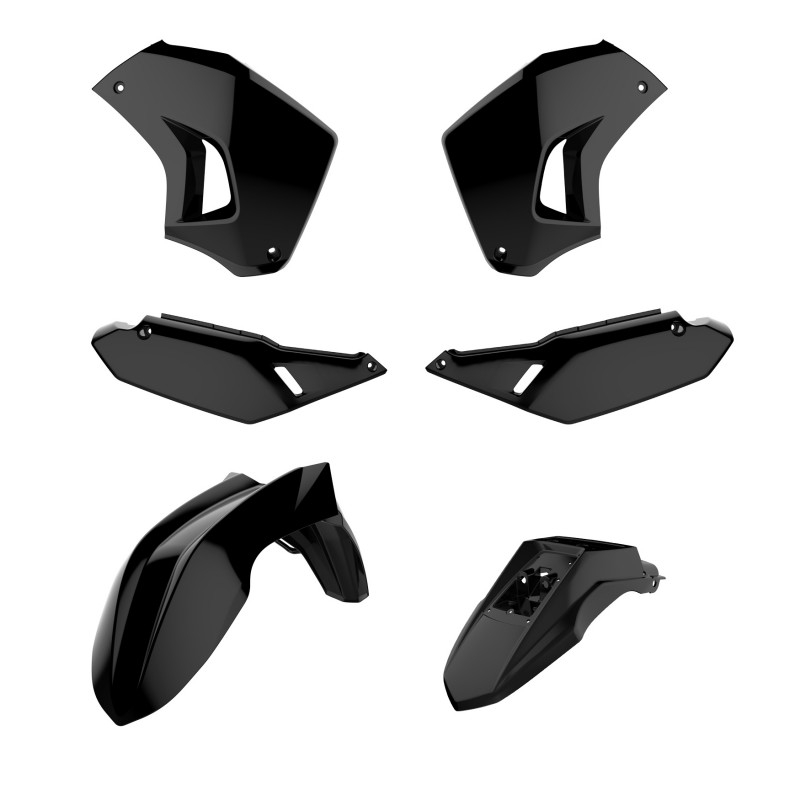 Satz Kunststoffteile POLISPORT schwarz für KAWASAKI KLR 650 2008-2018