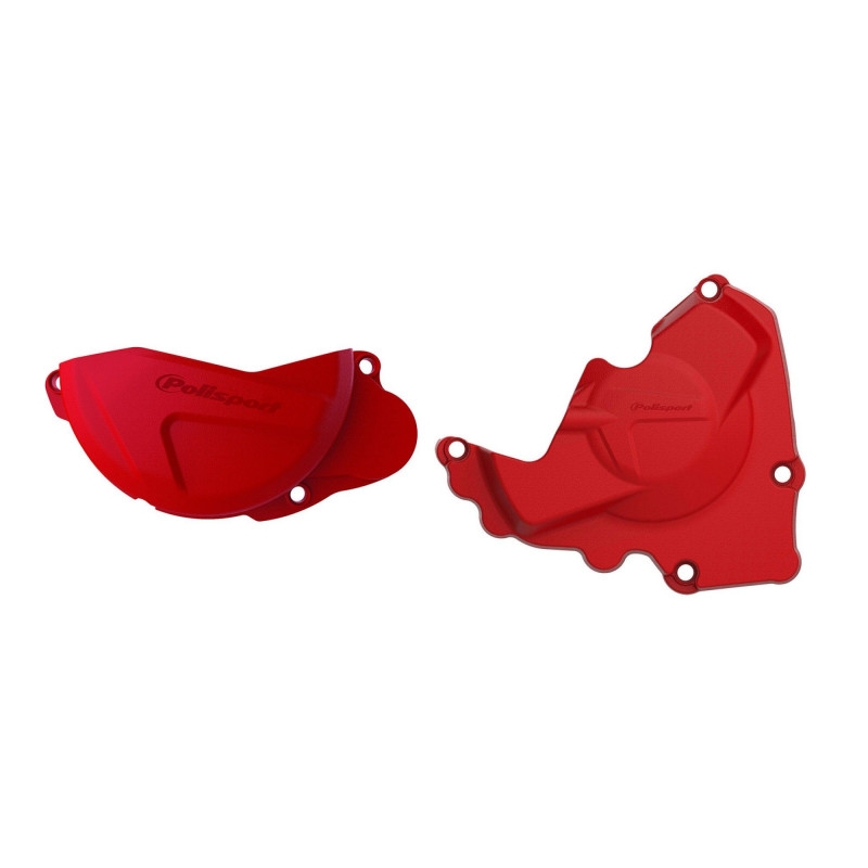 Clutch and ignition cover protector kit POLISPORT rot