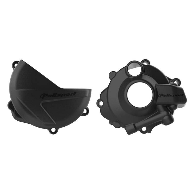 Clutch and ignition cover protector kit POLISPORT schwarz