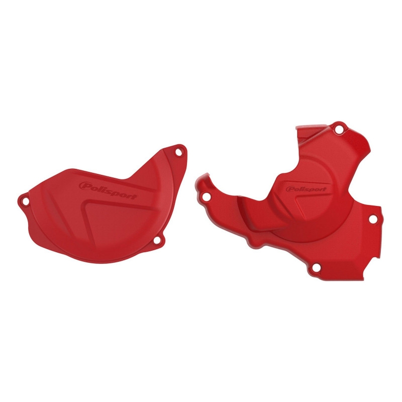 Clutch and ignition cover protector kit POLISPORT rot