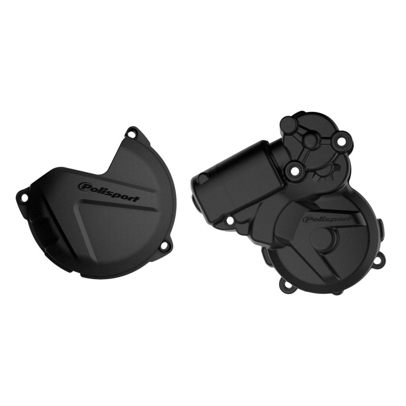 Clutch and ignition cover protector kit POLISPORT schwarz