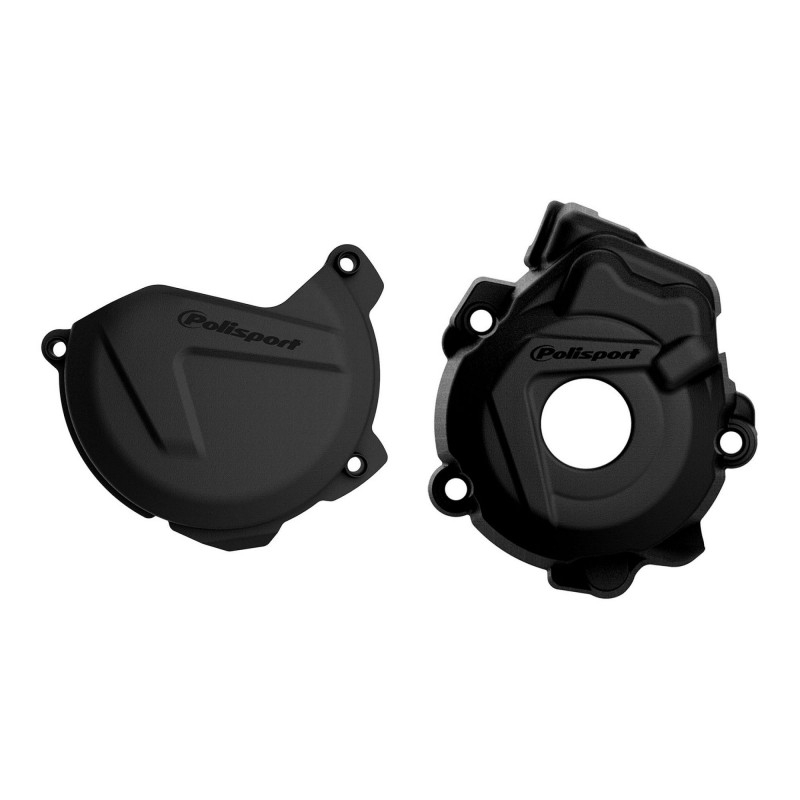 Clutch and ignition cover protector kit POLISPORT schwarz