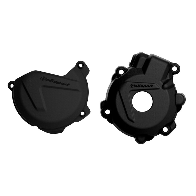 Clutch and ignition cover protector kit POLISPORT schwarz