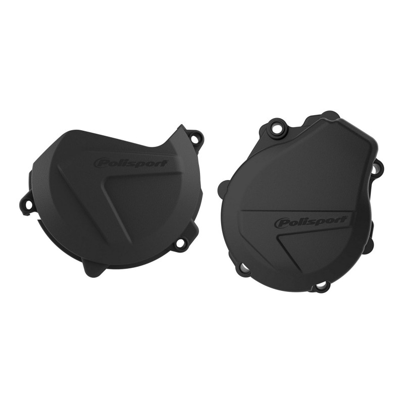 Clutch and ignition cover protector kit POLISPORT schwarz