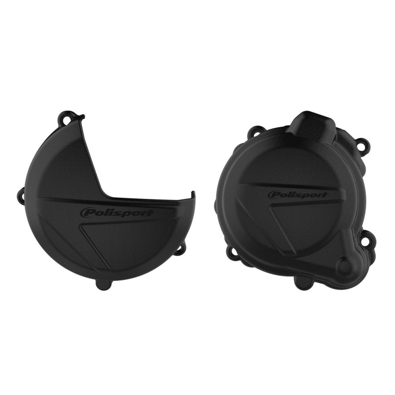 Clutch and ignition cover protector kit POLISPORT schwarz