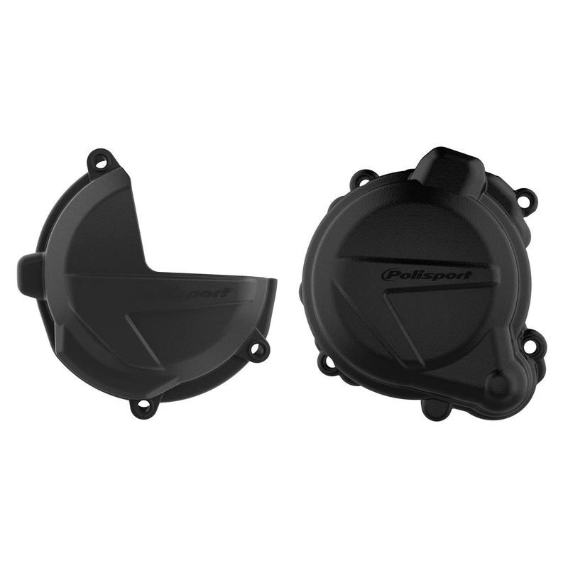 Clutch and ignition cover protector kit POLISPORT schwarz