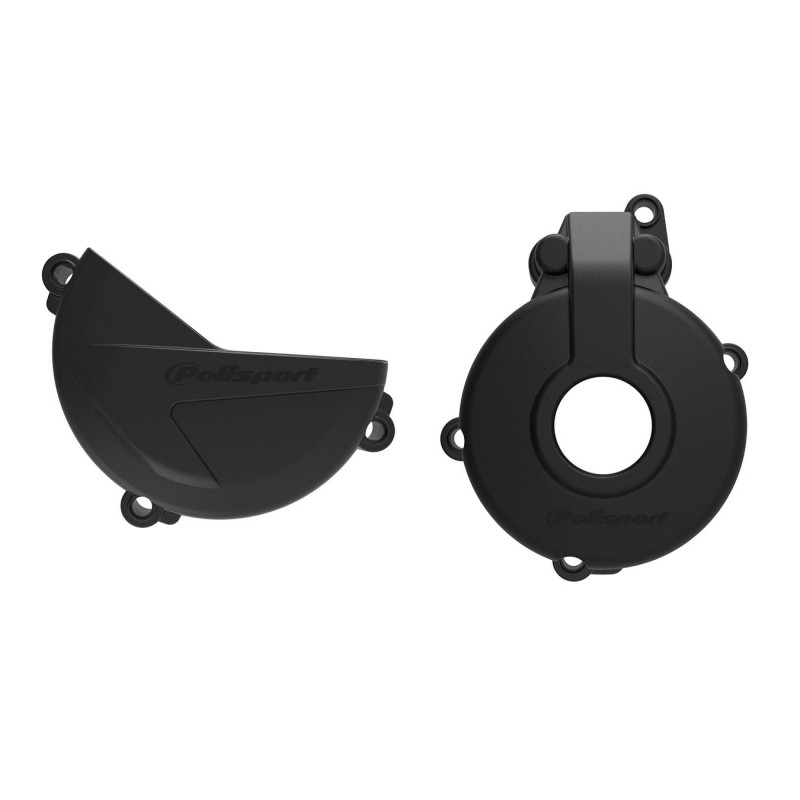 Clutch and ignition cover protector kit POLISPORT schwarz