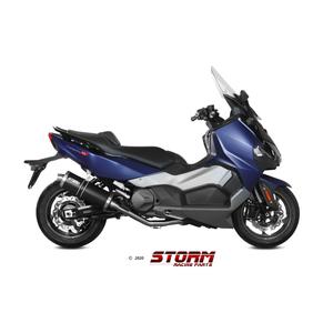 Auspuff komplett 2x1 STORM OVAL SY.002.LX2B Steel black