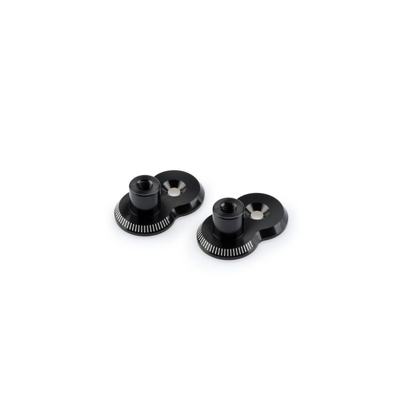 Adjustable footpegs relocation adaptors kit PUIG 20mm schwarz