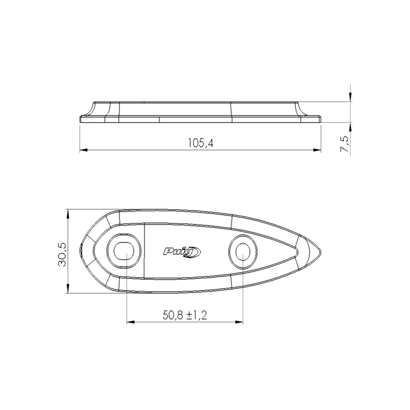 Mirrors caps PUIG schwarz für YAMAHA YZF-R3 2015-2019