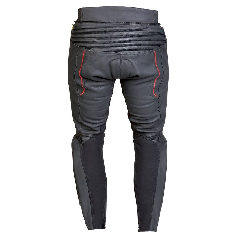 Ozone Grip Motorradhose aus schwarzem Leder