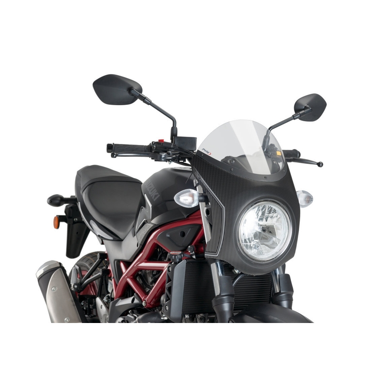 Windschirm PUIG RETRO SEMI-FAIRING getönt carbon look