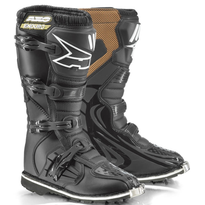 Motorradstiefel AXO Drone Enduro schwarz Ausverkauf