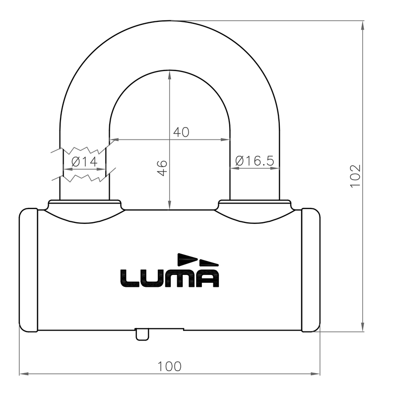 Lock LUMA ESCUDO PROCOMBI orange