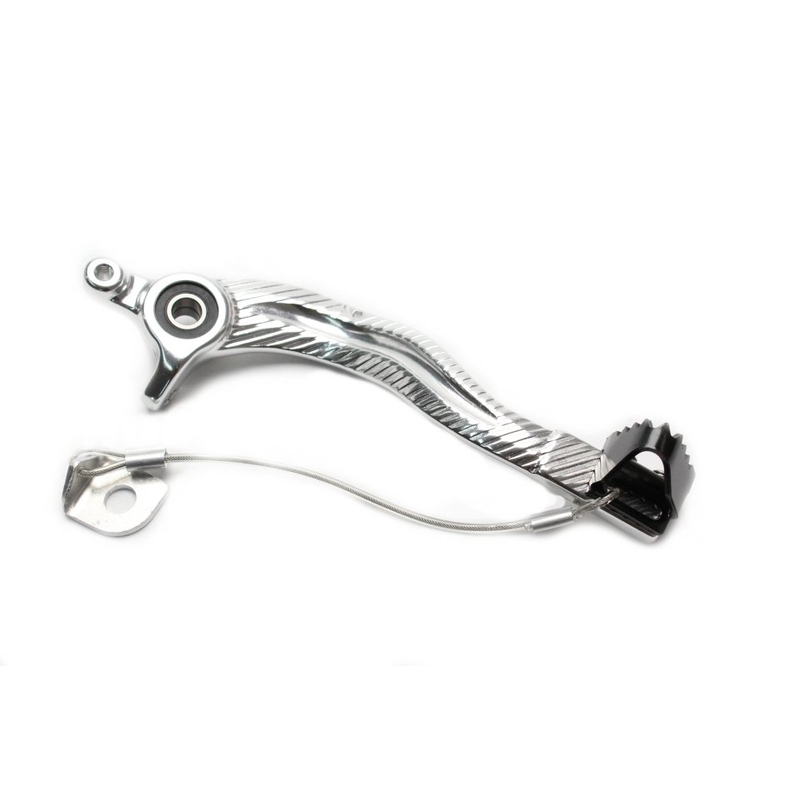 Fussbremse MOTION STUFF silver body, black steel fixed tip Steel Fixed Tip